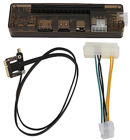 Picysa Docking station per scheda grafica esterna con interfaccia Mini PCIE, docking station per scheda video indipendente esterna per computer portatile con connettori di alimentazione,