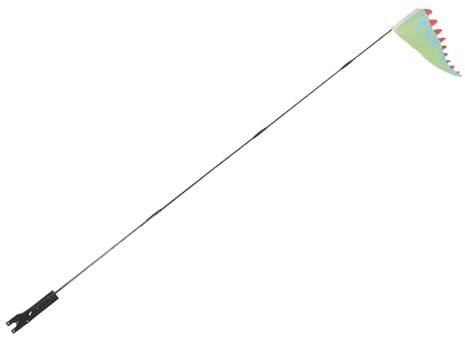 JUMPLAWN Kinderfahrrad Sicherheitsflagge mit Stange Dinosaurier Reißfestes Material Kompatibel mit Fahrrad Roller und Anhänger Sichtbare Outdoor Fahne