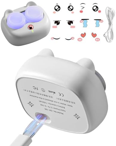 Limpiador de lentes de contacto portátil | Dispositivo de limpieza de gafas USB de 3 posiciones | Limpiador de Lentes de Contacto Silencioso - Para Uso Diario En Viajes En Casa Y Fuera
