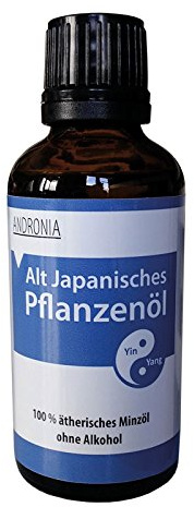 Altjapanisches Pflanzenöl | Massageöl u. Saunaaufguss | Reines Natürliches Pflanzendestillat | Aus Wild Wachsenden Japanischen Vulkan-Ackerminze | 50ml Glasflasche