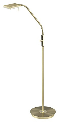 Trio Leuchten LED Stehleuchte Bergamo 420910108, Metall Messing matt, inkl. 12 Watt LED, Dimmer