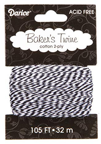 Darice Bakers Twine kardad svart 105Ft