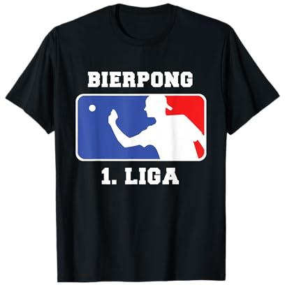 Bierpong 1. Liga Team Beer Pong League Bier Pong Geschenk T-Shirt