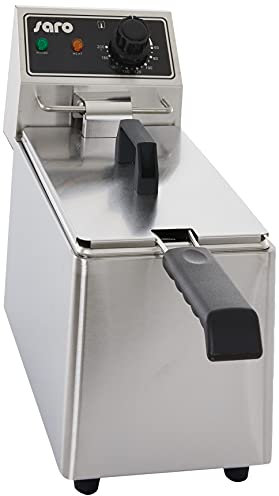Saro - EF 4 Friteuse, 4 l, Inox, Température de 60 à 200 °C, avec Zone Froide, Résistance Amovible, 2 kW
