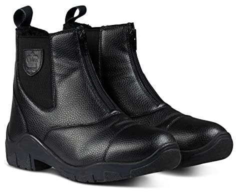 HORZE Damen Winter Reitstieflette Idaho, Winterreitschuhe gefüttert, Schwarz, 38