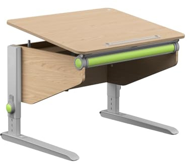 Moll Winner Compact Classic Kinderschreibtisch höhenverstellbar | mitwachsend & ergonomisch mit neigbarer Tischplatte & gerundeten Ecken | Schreibtisch ideal für Schulkinder | Made in Germany