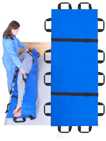 Fanwer(178 cm x 70 cm Gleittuch für Bettlägerige mit Verstärkten Griffen, Rutschtuch Pflege zum Bewegen und Heben von Patienten, Ausziehbare, Gleittuch für Pflegepersonal, Familienküchen
