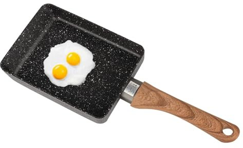 Japanese Omelette Pan, Nonstick Tamagoyaki Pancake Egg Small Frying Pan for Induction Cooker Gas Stove, 14.0 x 5.1inch