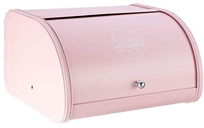 Bread Bin in Metal, Roll Top Cover, Nonslip Base, Large Capacity Premium Quality Bread Box, Food Storage Container for Kitchen Supplies ，Cake Storage Container 2 Colors