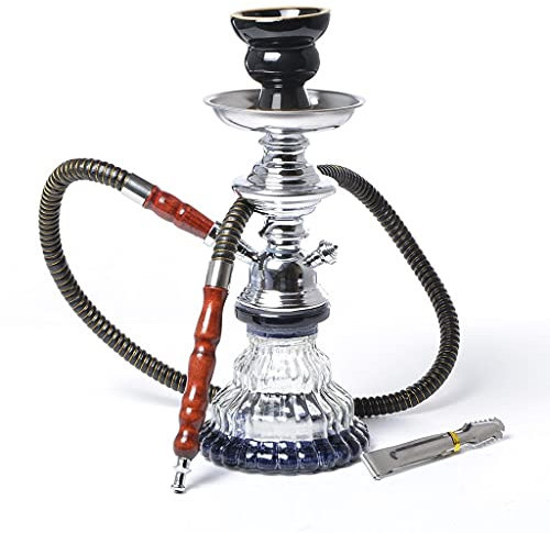 chicha Fait Main Verre a Chicha Ensemble de Narguilé D'eau avec 1 Tuyau Narguilé Petit Chicha D'eau (Narguilé Débutant)