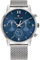 Tommy Hilfiger Multi Zifferblatt Quarz Uhr für Herren mit Silbernes Edelstahl-Mesh-Gliederarmband - 1791881