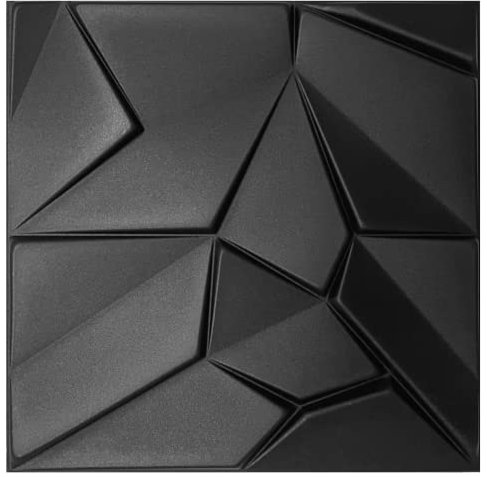 6 m²/3D - Panneaux muraux - Revêtement mural - Panneaux de plafond - Décoration murale - Stickers muraux - En polystyrène (6 m² = 24 pièces) (mercure, noir)