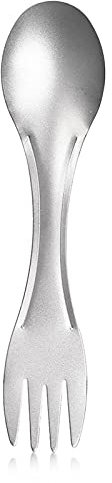 Outdoor Titan Löffel Und Spork Mit Griff Camping Besteckset Wiederverwendbares Besteck Zum Mitnehmen - Outdoor Göffel Titan Besteck Für Unterwegs