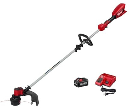 Milwaukee M18 Bürstenloses Rasentrimmer-Set mit Akku und Ladegerät 2828-21