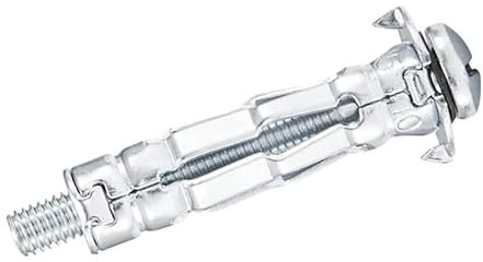 FOREVTL Metall-Hohlraumdübel Acrobat M4 x 46 mm verzinkt, für Befestigungen in Gipskartonplatten, 30 Stück