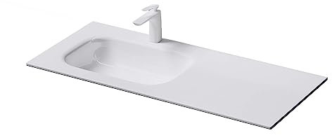 Mai & Mai Lavabo Incasso Doppio 100x48x14cm, Lavabo Sottopiano Lavandino Bagno Colossum 04 da Marmo Fuso