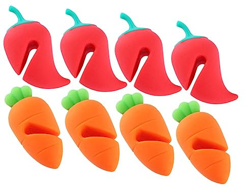 BESTonZON 8pcs Silicone Lid Spill Stoppers Pot Boil Lifters Overflow Preventer for Kitchen Use Decorative Boil Stoppers