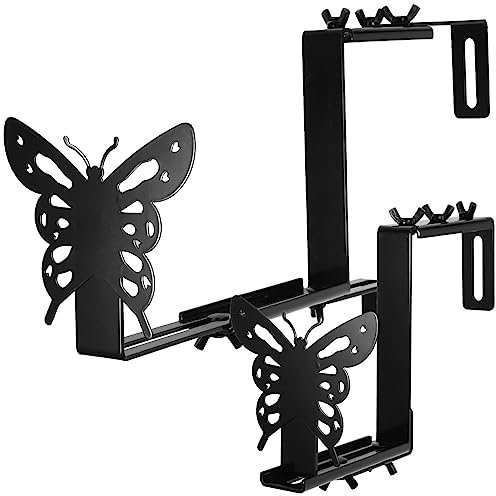 Yardwe 2pcs Adjustable Wall Plant Hanger Plant Pots Hooks Iron Hanging Rack for Outdoor Indoor