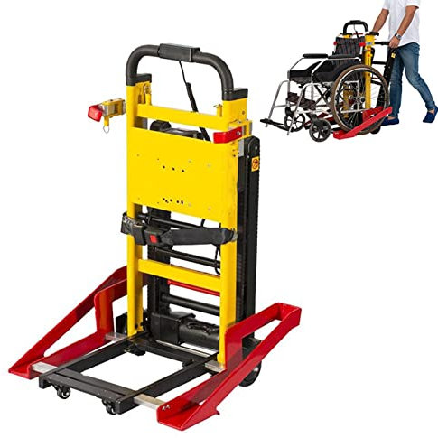 CRBUDY Zusammenklappbarer elektrischer Treppensteigrollstuhl-Dockingwagen, 120-W-Raupen-Treppensteigrollstuhl, Treppensteigwagen für Möbel, Familienlogistiklager