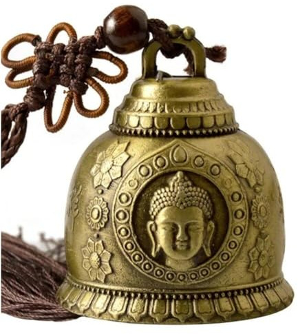 Zghhc 1 Stück Feng Shui Buddhismus Glocke Religiöse Windglocke Buddha Home Hängende Dekoration Segen Für Glück Windspiel Auto Dekor Handwerk