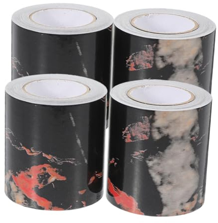 HOMSFOU 4pezzi Battiscopa Adesivo Marmo Striscia Decorativa Per Pareti e Pavimenti Facile Da Applicare Design Elegante Per Interni Ed Esterni