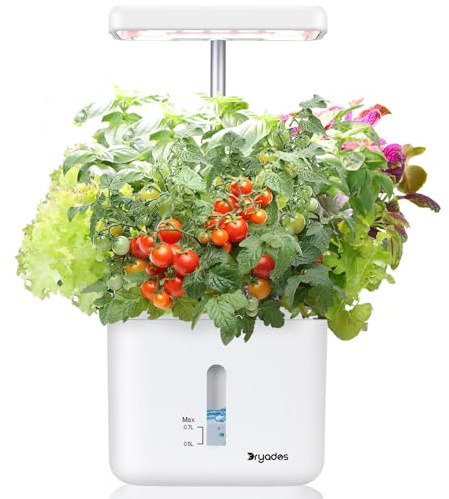 Indoor Garden Planter Growing Systems Soil plant pot indoor Small Smart Soil Gardening System with 17 Watts LED Grow Light Auto Timer Self-Watering Planter Pot Gifts for Mom Women (No Seeds&Soil)