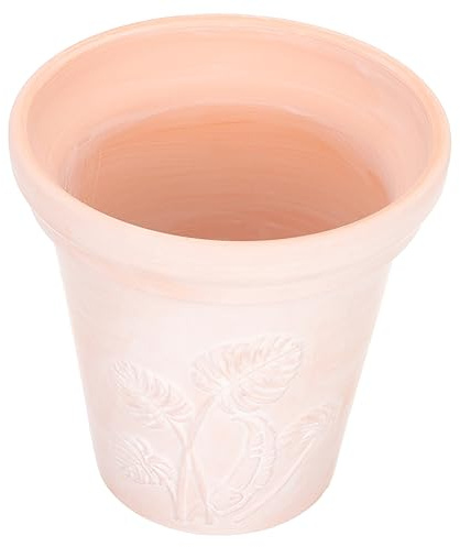 Happyyami Maceta Decorativa de Cerámica Transpirable para Plantas, Maceta Pequeña de Material Adecuada para Jardinería y Exterior, Diseño Vintage y Resistente