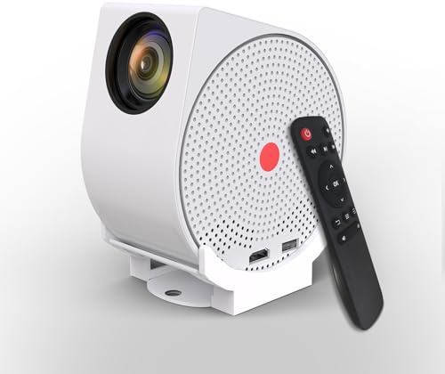 Proiettore con WiFi e Bluetooth, 270 ° girevole proiettore portatile a soffitto, 400 ANSI Lumen, Keystone & Focus automatico, Android 11 OS, compatibile con TV Stick Mobile/HDMI/USB