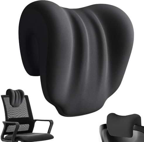 Coussin de nuque, oreiller cervical avec mousse à mémoire de forme pour avions, coussin cervical en mousse à mémoire de forme pour chaises de bureau, coussin de tête ergonomique pour chaises de bureau