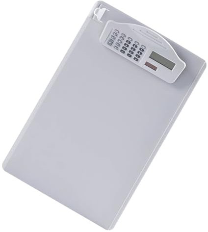 3-in-1-Zwischenablage mit Taschenrechner A4 Papierdateihalter für Bürostudenten Business Clipboard Speicherklemme Pflegebet Klemmbretter Binder Krankenschwester Arbeit Halte Halter Metall Ordner