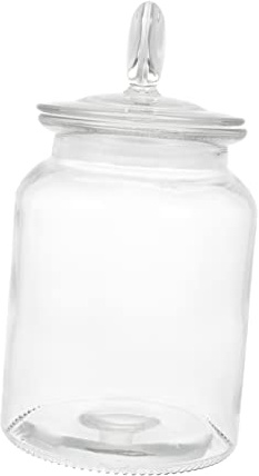 OUNONA Bocal En Verre De Cœur 950ml Transparent Pot De Rangement Récipient De Stockage De Nourriture Hermétique Porte-thé Pour Aliments Secs Usage Familial