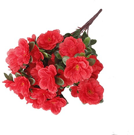 EHJRE Fiore di Seta Azalea Artificiale Finta Azalea Bouquet Arrangiamenti per Heimwerken E Tavolo da Giardino Patio Decorazione Natalizia per Feste di