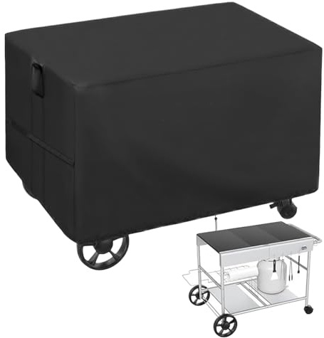 Cubierta para carro de barbacoa, protector de alto rendimiento para barbacoas, placa de cocina al aire libre, tela resistente a la intemperie con conexión de fijación segura, protección fiable para