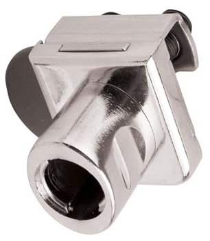 cyclingcolors 1x Serrure pour 2 vantaux batants verre sans cylindre diamètre 18 mm avec gâche vis plastique meuble bureau armoire, droite