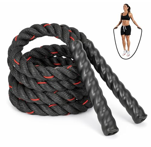 ARATERVIO Gewichtetes Springseil für Fitness, 1,15kg Ganzkörper Schweres Springseil, Outdoor-Allgemeingebrauch, Krafttraining, Gewichtsverlust Seilspringen für Erwachsene, Fitnessbegeisterte