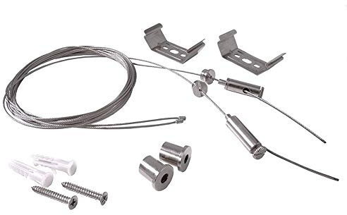 Deko-Light Seilabhängung einstellbar für Leuchte Tri Proof 2 Stk. Silber-grau
