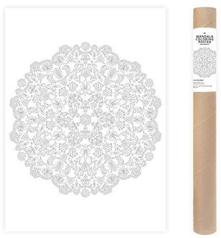 50x70cm Abstrakte Mandala Großes Plakat zum Ausmalen für Erwachsene
