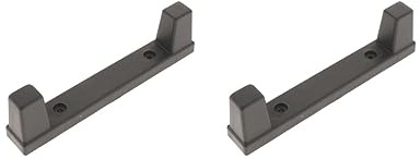 Paowsietiviity Staffa di ricambio universale per carrello, bagagli, per riparazione valigie #02, Set da 2 (nero), Etichettalia unica