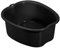 Relaxdays Cuenco Baño de Pies, Barreño Plástico, Pediluvio, Bañera Pedicura, Foot SPA, 15 x 33 x 38 cm, Negro