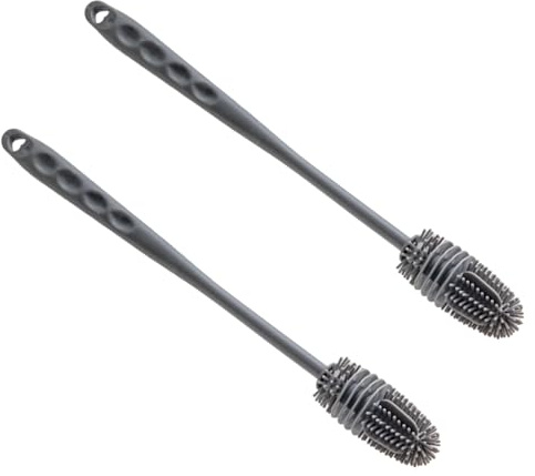 Pack of 2 Bottle Cleanings Brush Suitable for Narrow Neck Beer Bottle Reusable Silicone Brush for Sports Bottles Long Handle Cup Brush