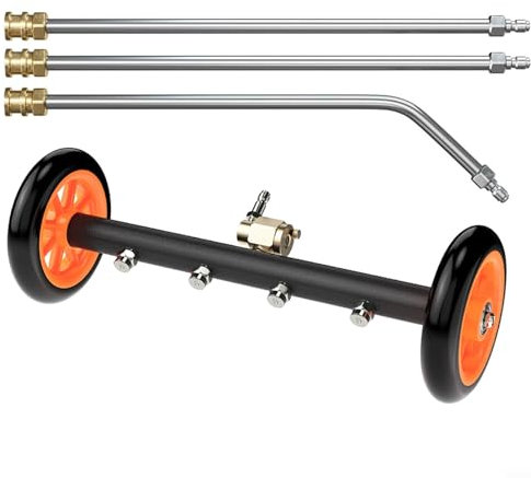 Soluzione di pulizia ottimale Dual Mode 2 in 1 scopa ad acqua per idropulitrice (ruote gialle)