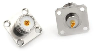 2 Stück Buchse SO239 Panel Chassismontage Flansch Deckmontage Lötkelch RF-Stecker