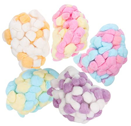 VILLCASE 500stücke Wattebällchen Baumwolle Farbige Bastelbällchen Pompons Zum Basteln Für Spielzeug Girlanden Halsketten Dekorationen