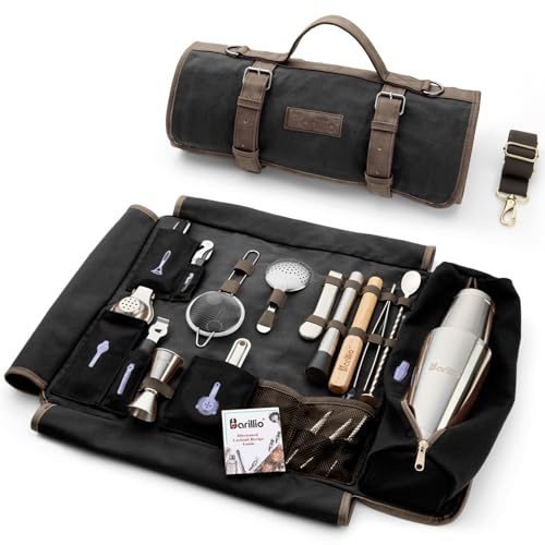 Bartender bag Large - Black - Silver Tools