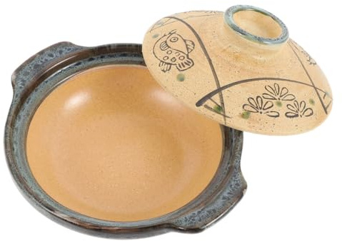 JECOMPRIS Cocotte En Céramique Japonaise 18 Cm, Marmite Stable Résistante Haute Température, Cuisson Homogène Gaz, Cuisine Maison Et Restaurants, Ustensile Polyvalent De Cuisson