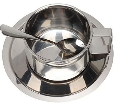 MRKU Tazas de café Estilo Palacio, Juego de Tazas con Aislamiento de Doble Pared, Leche, té, Capuchino, multifuncionales, Sencillas, Modernas, Hermosas y prácticas.