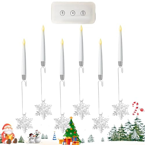 Velas de árbol de Navidad con control remoto, luces LED de vacaciones, funciona con pilas, diseño clásico de brillo cálido, decoración de árbol festivo para chimenea, ventana, estante de jardín