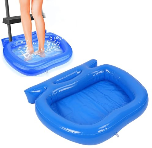 Picysa Bassin de Bain de Pieds de Piscine Gonflable, Grande capacité, Fond Antidérapant, Portable, Entrée de Piscine, Trempage des Pieds, Baignoire de Lavage pour