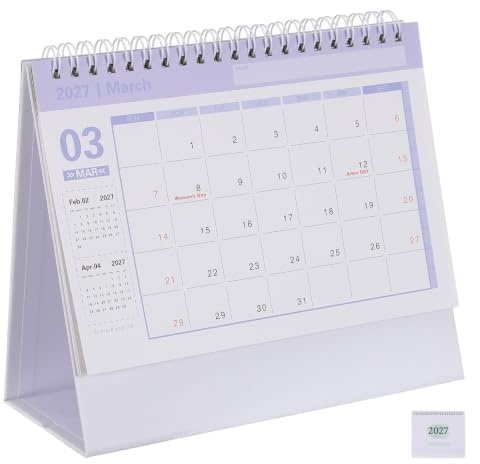 TINEASUR Stående Skrivbordsflip Kalender i Gradientgrönt Månatlig Planeringskalender för Lärare Studenter och Minimalistisk Platsbesparande och Lättorganiserad Bordskalender