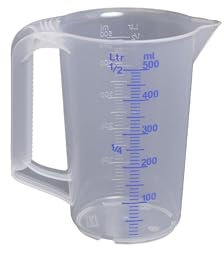 Hünersdorff Caraffa Caraffa 0,5l | Polipropilene (PP) | infrangibile e Lavabile in lavastoviglie | Manico Chiuso | Scala Blu | Made in Germany